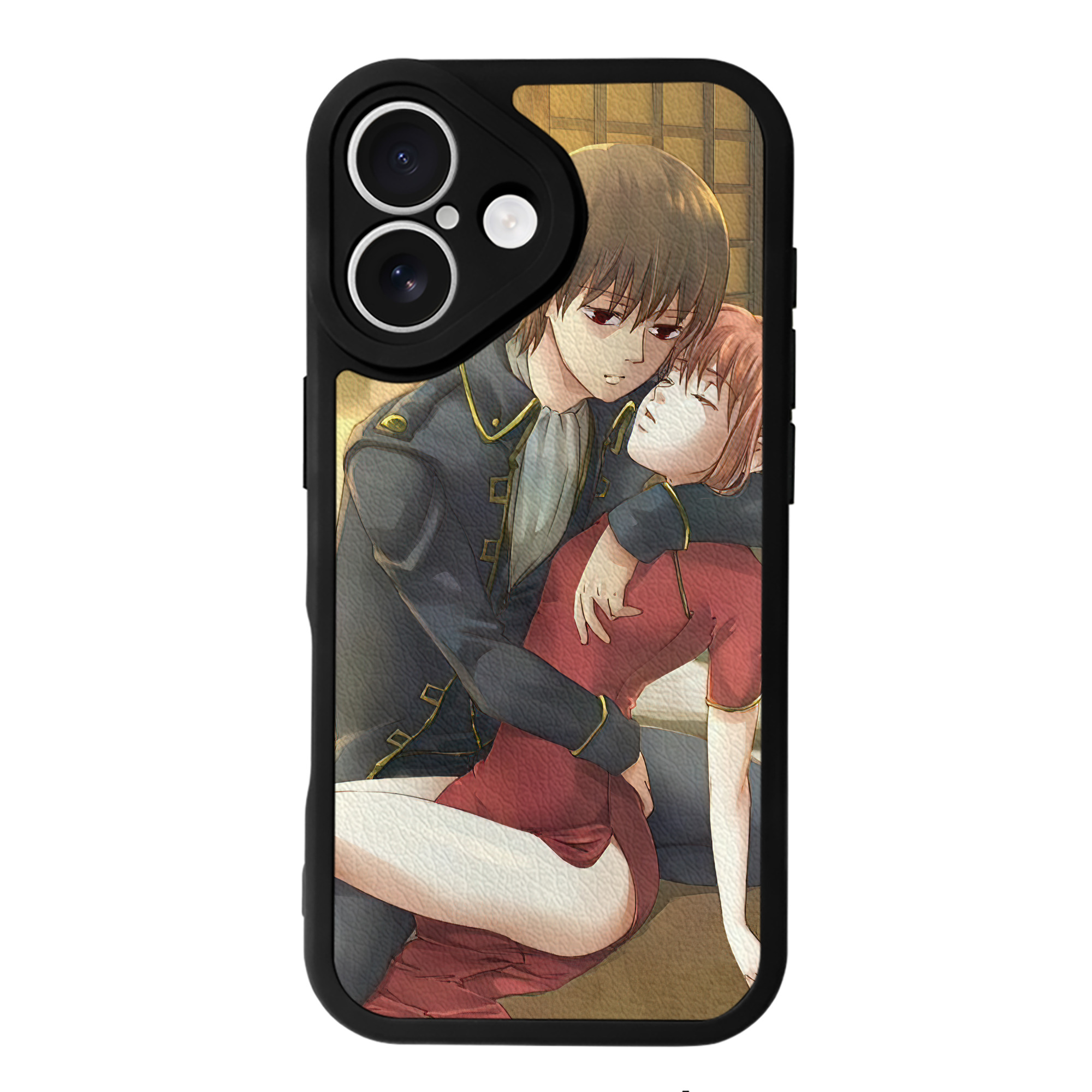 （画像用） ぎんたま 坂田銀時（さかたぎんとき） 神楽 志村新八（しむら しんぱち） GINTAMA Sakata Gintoki Kagura Shimura Shinpachi 【iPhone 16シリーズ対応】シリコンスマホケース（レザー調） 材質：シリコン